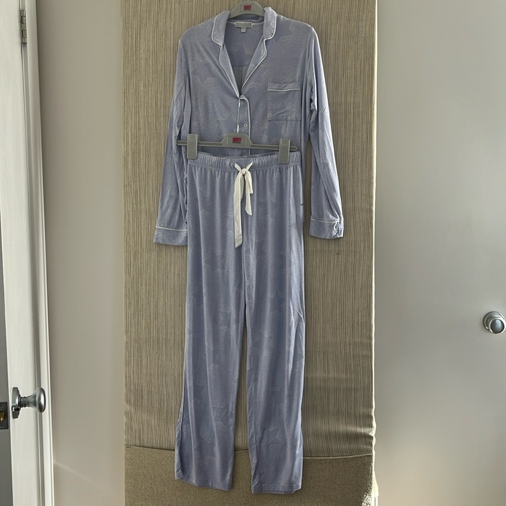 Salvage Women's blue Loungewear Twinkle Star Pajama Pj Set size XS - Picture 2 of 4